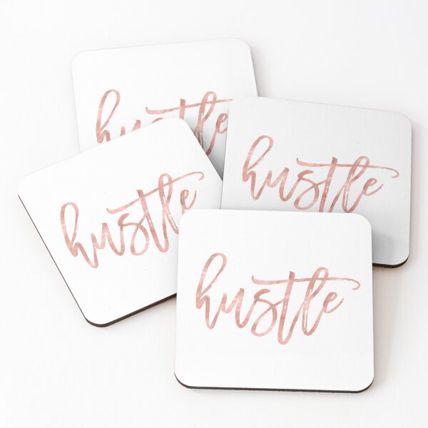 Item preview, Hustle Rose Gold Motivational Quote designed and sold by blueskywhimsy.