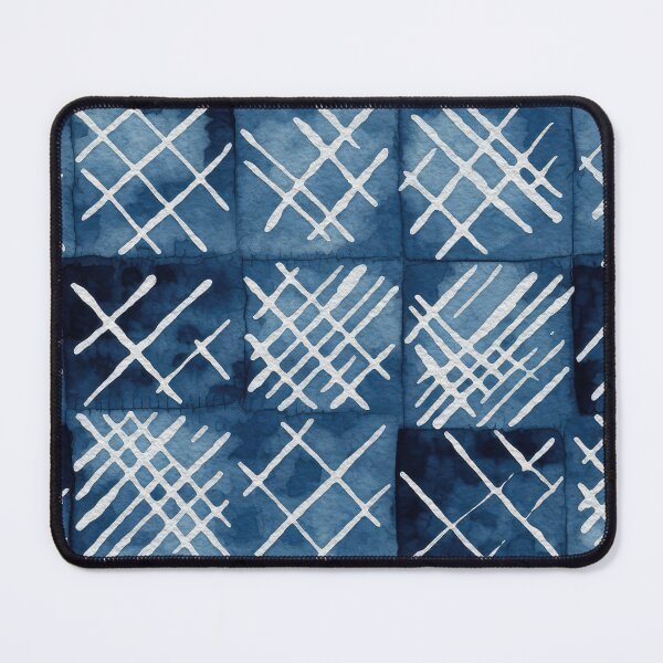 Item preview, Shibori Indigo Mudcloth Quilt Patchwork Pattern No19 designed and sold by Atomura.