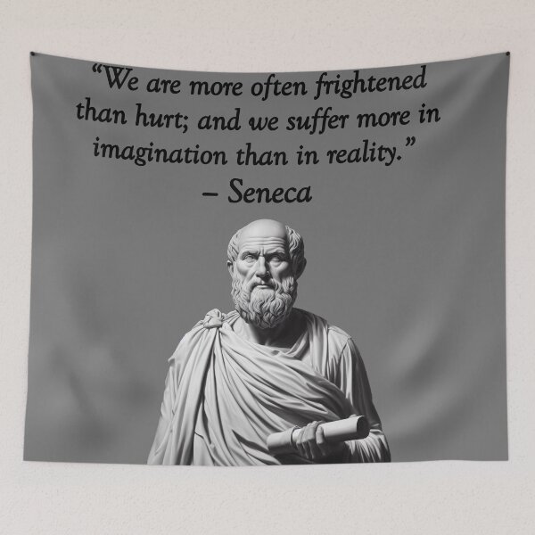 Item preview, Seneca philosophical suffering quote designed and sold by imaMunchkin.