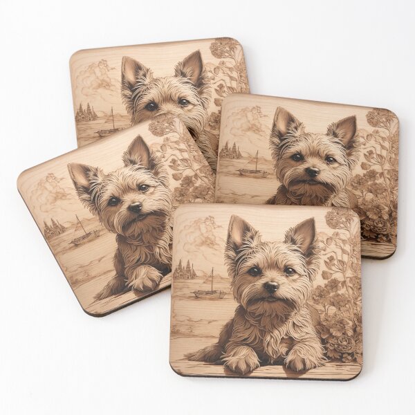 Item preview, Yorkshire Terrier: The Delightful Charm of Wood (Pyro Pets Art - 027) designed and sold by pyropetsart.