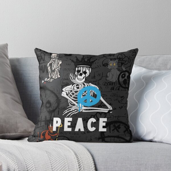 Item preview, Make peace peace sign crown skeleton graffiti style art designed and sold by VieBelieve.