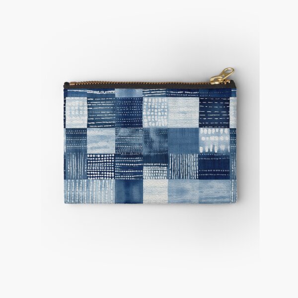 Item preview, Shibori Indigo Mudcloth Quilt Patchwork Pattern No20 designed and sold by Atomura.