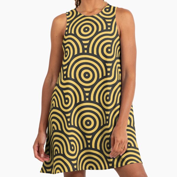 Curved Lines" A-Line Dress for Sale by ColorfulPatt-n | Redbubble