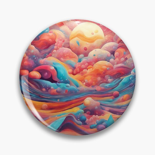 Artikelvorschau, Traumhafter Kaleidoskop-surrealer Hintergrund in hellen Farben entworfen und verkauft von PatternXS.