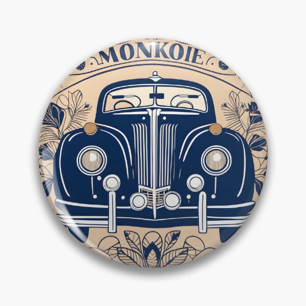 Item preview, Dark blue vintage car art design designed and sold by Mikopaintdesign.