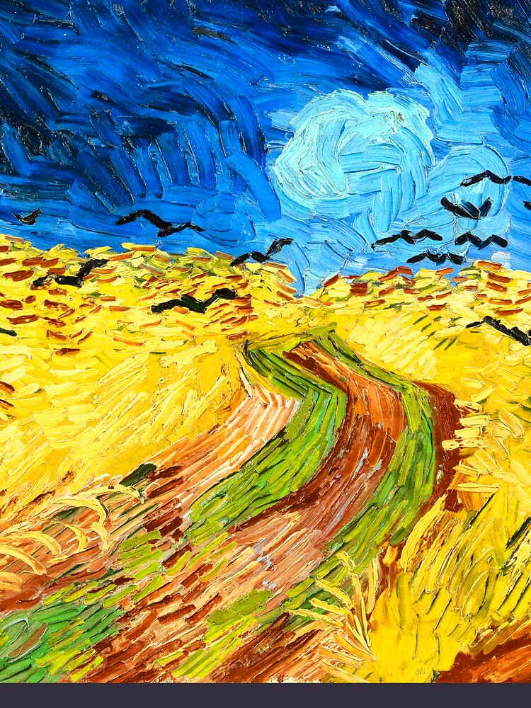 "Van Gogh Wheatfield with Crows Fine Art" T-shirt by bragova | Redbubble