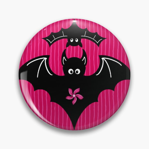 Item preview, bat yoga class on fuchsia stripes | repeat pattern designed and sold by colorofmagic.