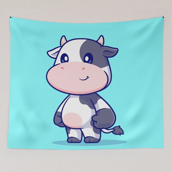 Item preview, Cute Cow Standing Cartoon Vector Icon Illustration designed and sold by hjian8219.