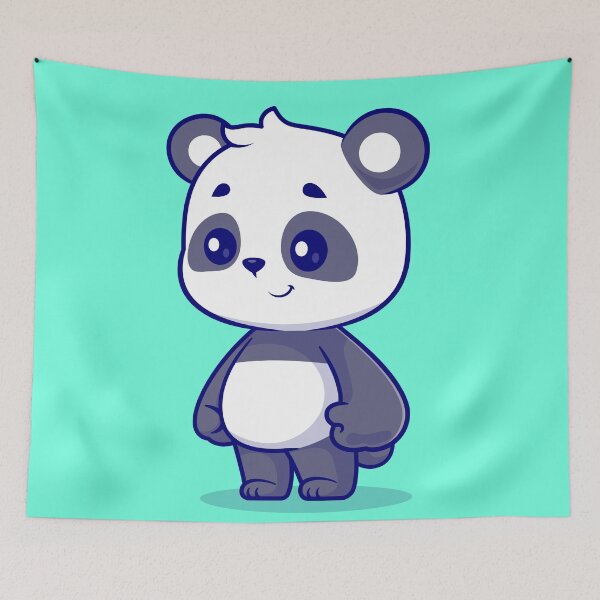 Item preview, Cute Panda Standing Cartoon Vector Icon Illustration designed and sold by hjian8219.
