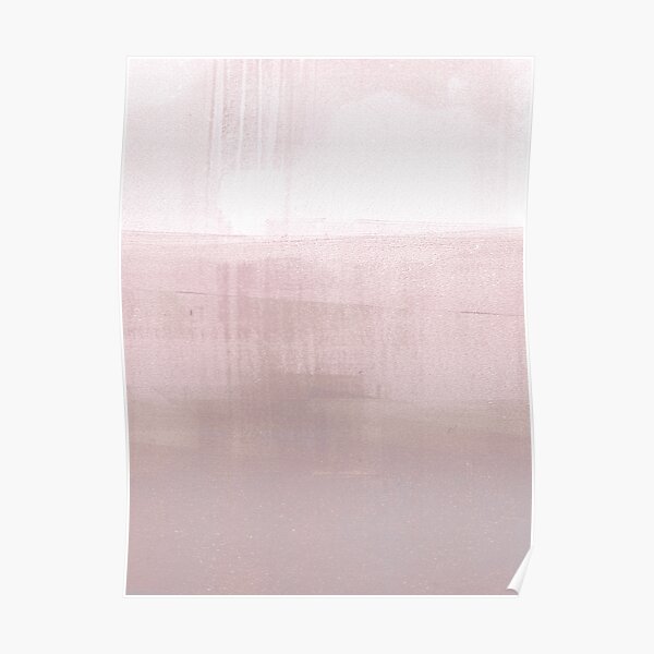 Pink Horizon Minimalist Abstract Landscape Poster