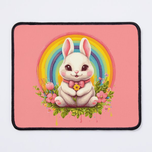 Item preview, The World's Cutest Bunny and a Rainbow designed and sold by ShobulousStudio.