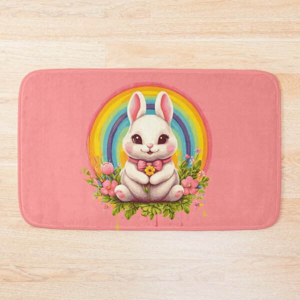 Item preview, The World's Cutest Bunny and a Rainbow designed and sold by ShobulousStudio.