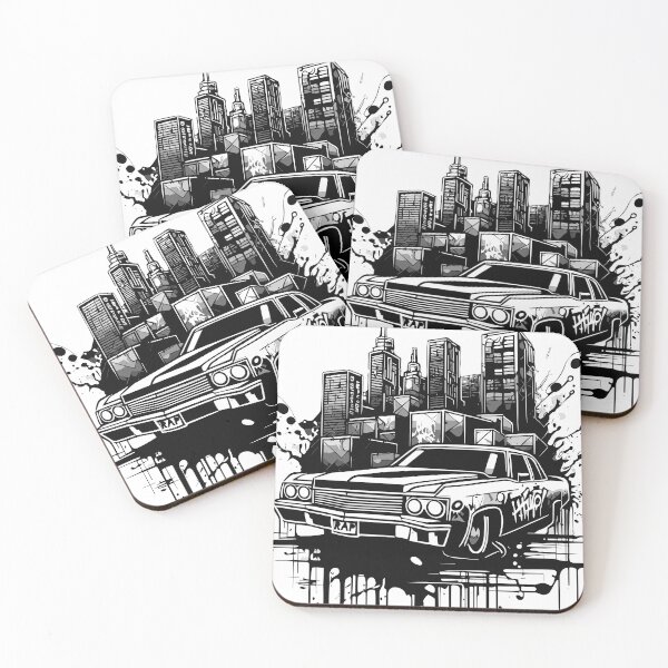 Item preview, Graffiti art of Lincoln Continental car, city. designed and sold by LucianSilas.