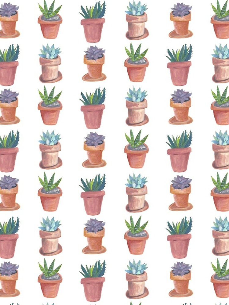 Succulents are awesome! Hand painted succulents in terracotta pots by shoshannahscrib