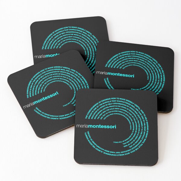 Item preview, Maria Montessori famous quotes poster [aqua] designed and sold by CMYKStudio.