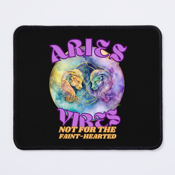 Item preview, Aries Vibes: Not For The Faint-Hearted. aries saying designed and sold by ZodiacWonders.