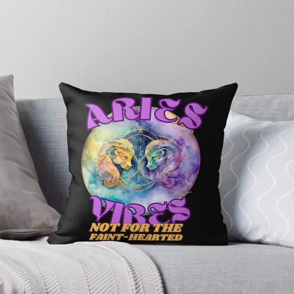Item preview, Aries Vibes: Not For The Faint-Hearted. aries saying designed and sold by ZodiacWonders.