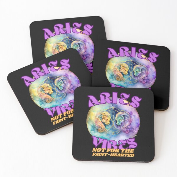 Item preview, Aries Vibes: Not For The Faint-Hearted. aries saying designed and sold by ZodiacWonders.