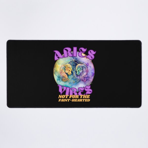 Item preview, Aries Vibes: Not For The Faint-Hearted. aries saying designed and sold by ZodiacWonders.