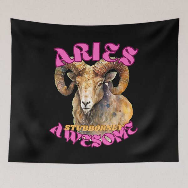 Item preview, Aries: Stubbornly Awesome. aries quote designed and sold by ZodiacWonders.