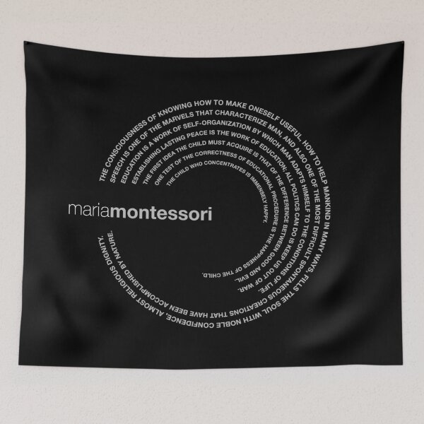 Item preview, Maria Montessori famous quotes poster [silver] designed and sold by CMYKStudio.