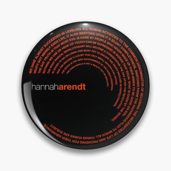 Item preview, Hannah Arendt famous quotes poster [orangered] designed and sold by CMYKStudio.