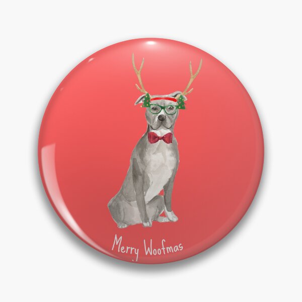 Item preview, Grey Staffordshire Terrier Christmas Dog  designed and sold by beastieboutique.