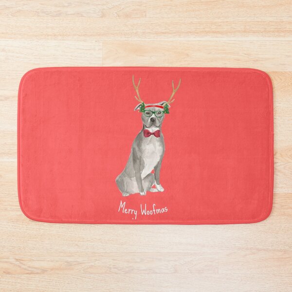 Item preview, Grey Staffordshire Terrier Christmas Dog  designed and sold by beastieboutique.