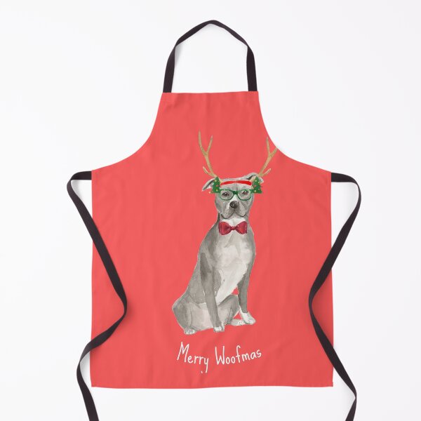 Item preview, Grey Staffordshire Terrier Christmas Dog designed and sold by beastieboutique.