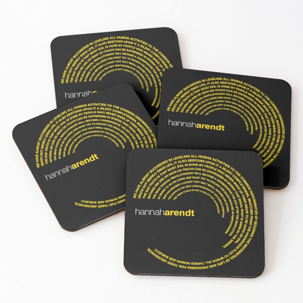 Item preview, Hannah Arendt famous quotes poster [gold] designed and sold by CMYKStudio.