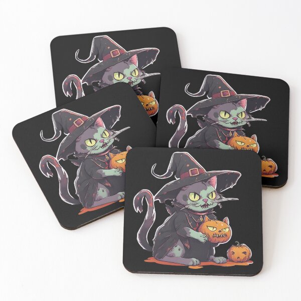 Item preview, spooky Halloween zombie cat designed and sold by in-leggings.