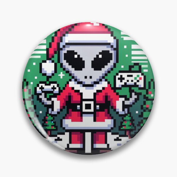 Artikelvorschau, Extraterrestrial Gaming Santa: Eine festliche 8-Bit-Odyssee entworfen und verkauft von PixelPunkster.