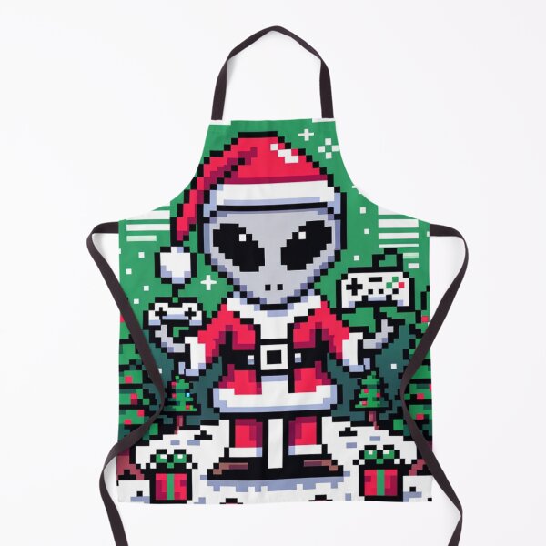 Artikelvorschau, Extraterrestrial Gaming Santa: Eine festliche 8-Bit-Odyssee entworfen und verkauft von PixelPunkster.