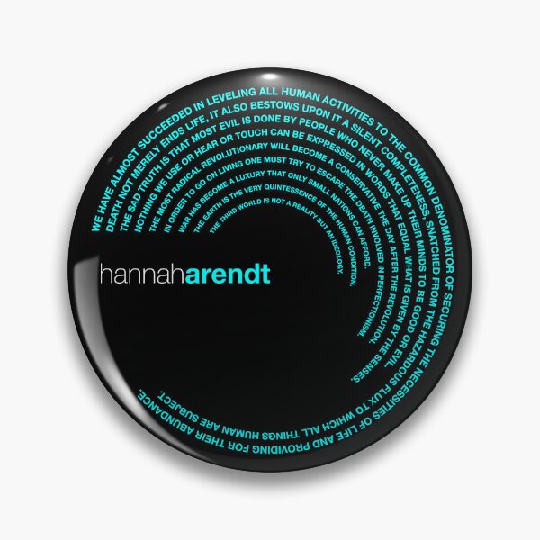 Item preview, Hannah Arendt famous quotes poster [aqua] designed and sold by CMYKStudio.