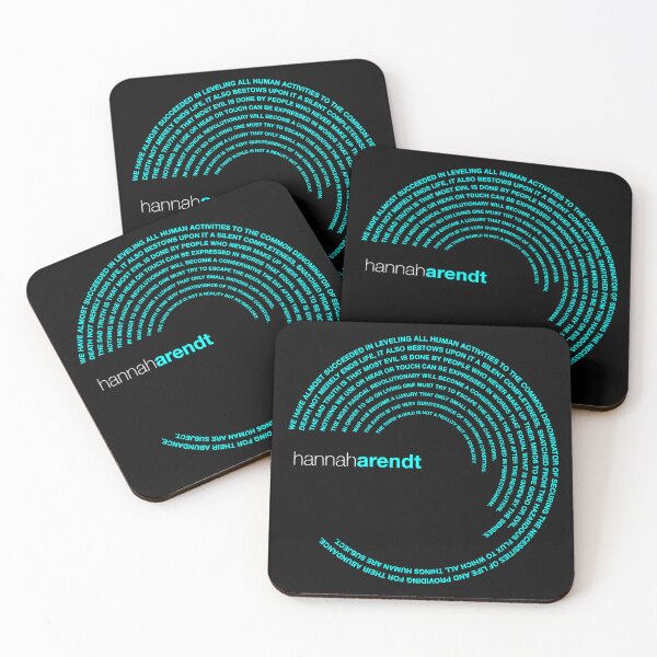 Item preview, Hannah Arendt famous quotes poster [aqua] designed and sold by CMYKStudio.