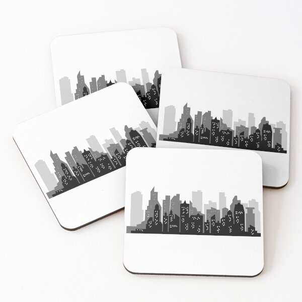 Item preview, urban panorama cityscape skyline building silhouettes horizontal vector illustration-3 designed and sold by calligraphysto.