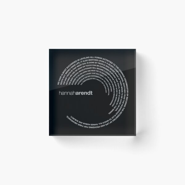 Item preview, Hannah Arendt famous quotes poster [silver] designed and sold by CMYKStudio.