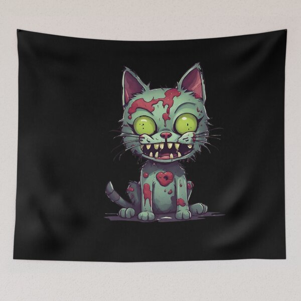 Item preview, Halloween zombie cat designed and sold by in-leggings.
