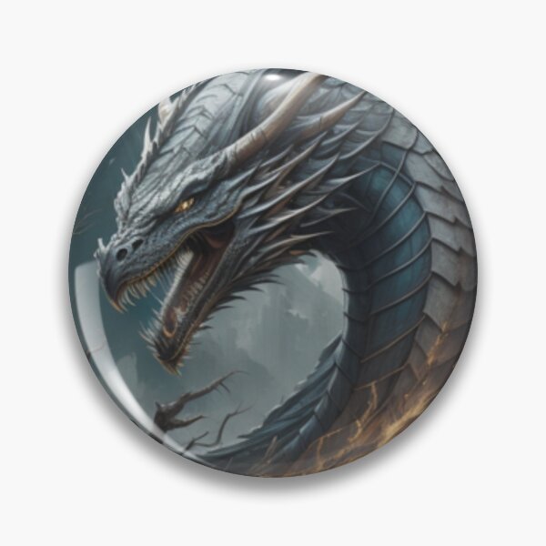 Item preview, Vintage Powerful blue dragon emblem designed and sold by risingphoenix6.