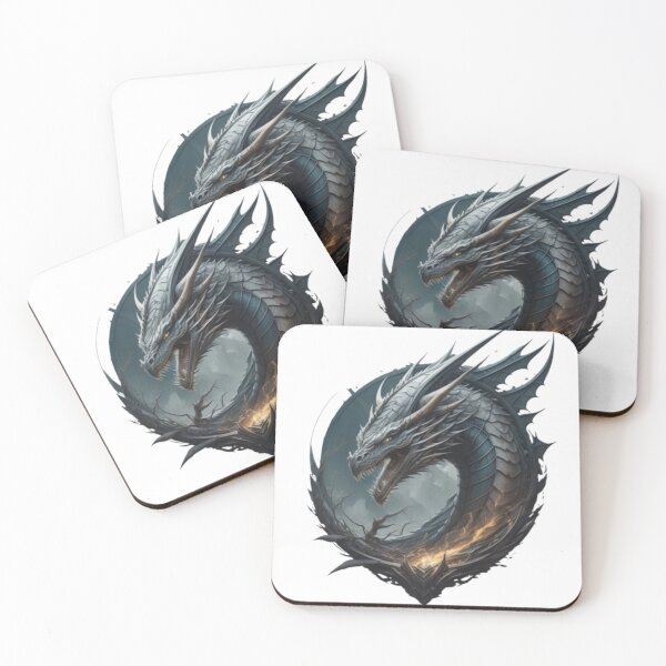 Item preview, Vintage Powerful blue dragon emblem designed and sold by risingphoenix6.