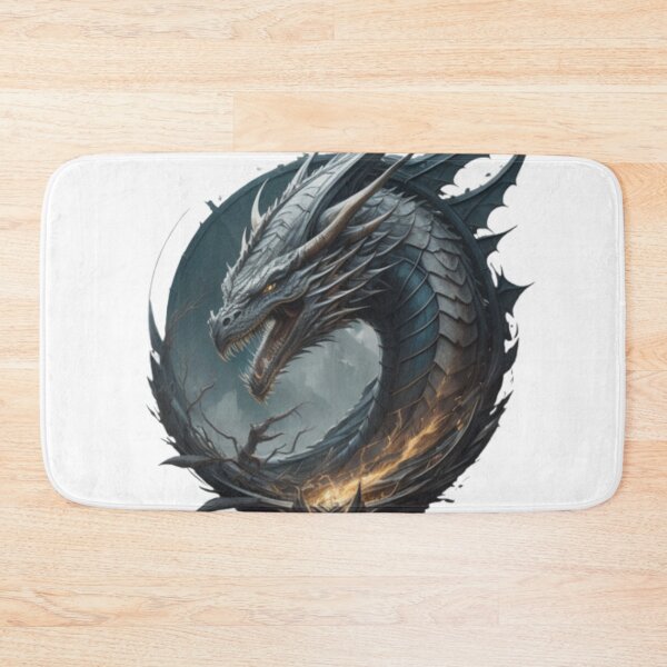 Item preview, Vintage Powerful blue dragon emblem designed and sold by risingphoenix6.