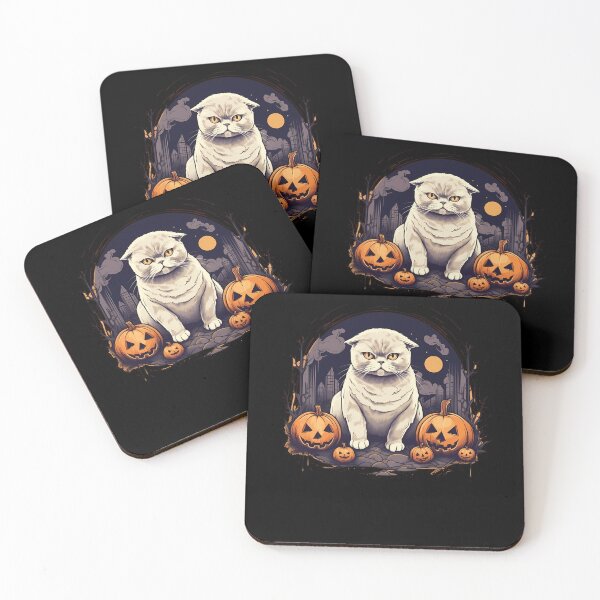 Item preview, Gato Scottish Fold Halloween, Amo a los gatos designed and sold by Logiamerch.