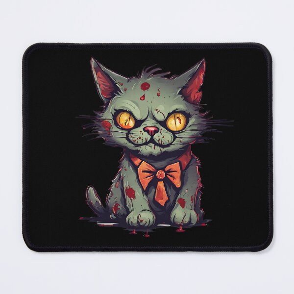 Item preview, creepy Halloween zombie cat designed and sold by in-leggings.