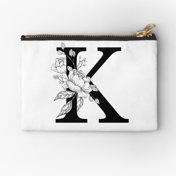 Item preview, K Botanical Monogram. Detailed Peony Drawing designed and sold by epine.