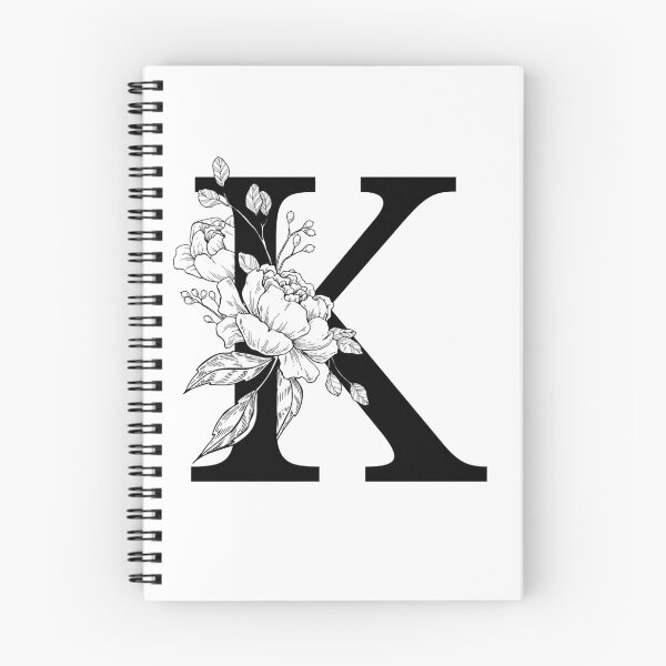 Item preview, K Botanical Monogram. Detailed Peony Drawing designed and sold by epine.