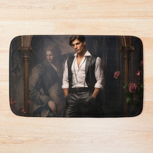 Item preview, Handsome brunette strong man posing in front of a painting designed and sold by Extraordinarym.