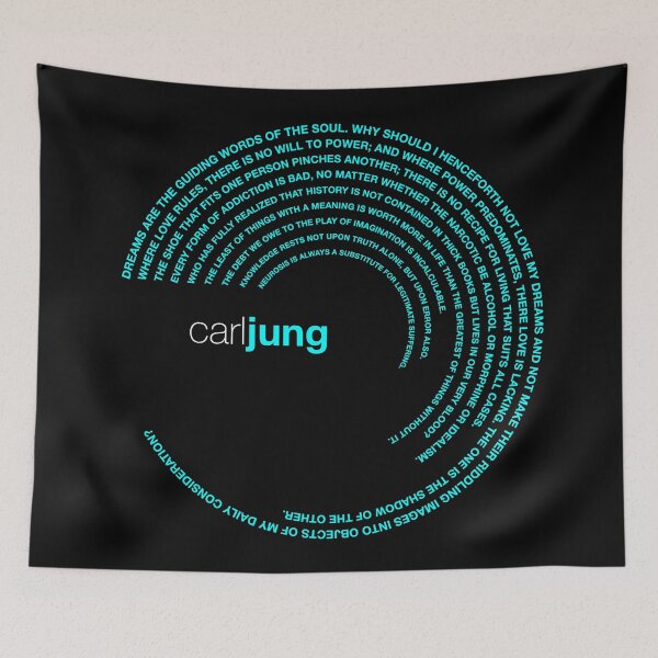 Item preview, Carl Jung famous quotes poster [aqua] designed and sold by CMYKStudio.
