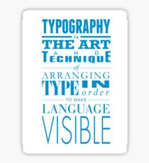 Typography concept Sticker
