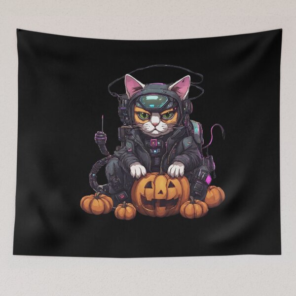 Item preview, Halloween futuristic cat designed and sold by in-leggings.