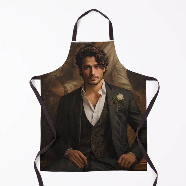 Item preview, Handsome brunette wearing a suit in a beautiful surrounding designed and sold by Extraordinarym.